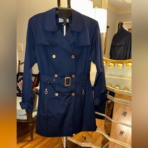 Michael Kors Doubled Breasted Navy Trench Coat